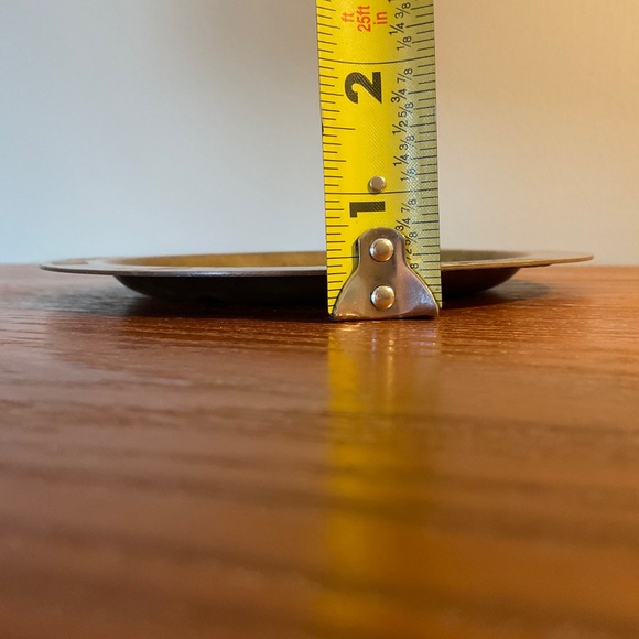 Vintage Brass Divided Coin Dish - Dresser Organizer Plate - Trinket Tray - Picture 12 of 12